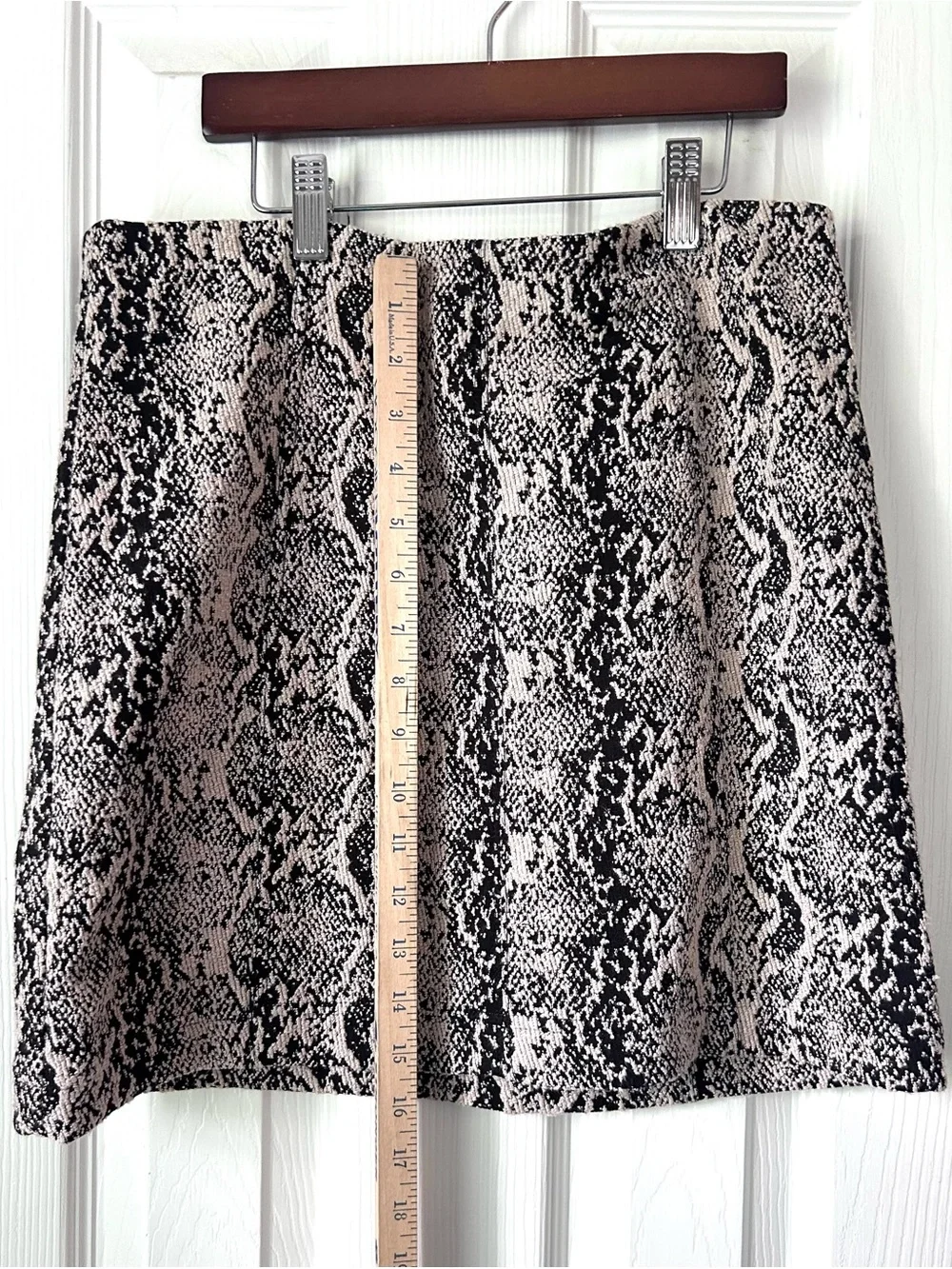 Free People Snake Print Mini Skirt Blush Black Size 12